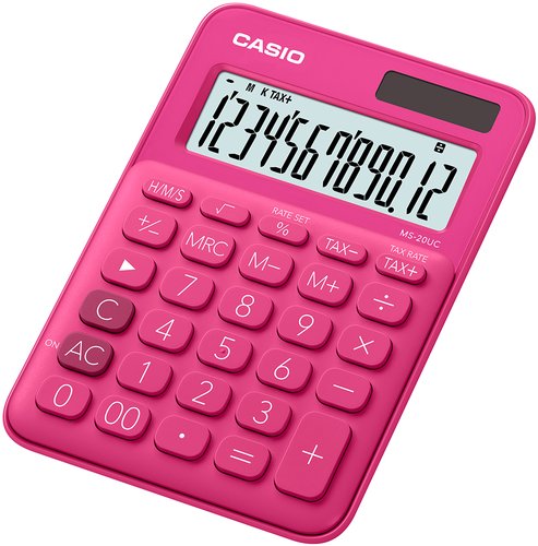 Casio MS-20UC Calculadora de Sobremesa 12 Dígitos Fucsia