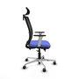 PIQUERAS Y CRESPO Silla de oficina Haches con mecanismo Sincro/Traslack, Azul claro y Negro