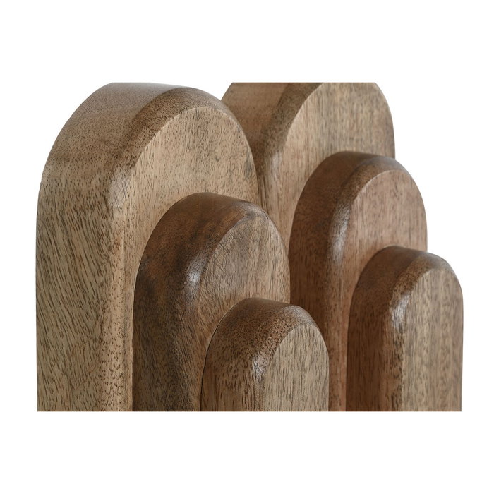 DKD Home Decor Set de 2 Sujetalibros de Mango Moderno Natural