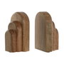 DKD Home Decor Set de 2 Sujetalibros de Mango Moderno Natural