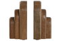 DKD Home Decor Set de 2 Sujetalibros de Mango Moderno Natural