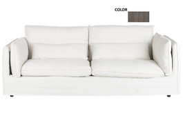 DKD Home Decor Sofá de Poliéster y Pluma Gris
