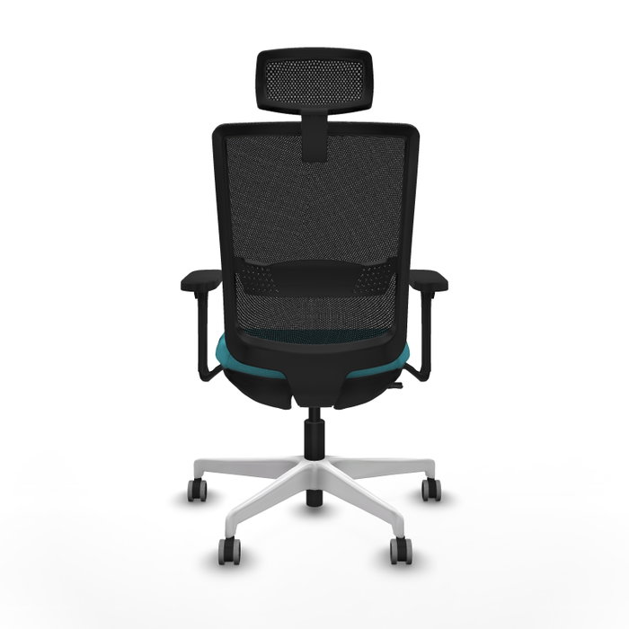 PIQUERAS Y CRESPO Silla de oficina Haches con mecanismo Sincro/Traslack Turquesa y Negro