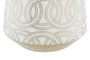 DKD Home Decor Jarrón de Porcelana Cromado Blanco y Dorado Fana