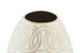 DKD Home Decor Jarrón de Porcelana Cromado Blanco y Dorado Fana