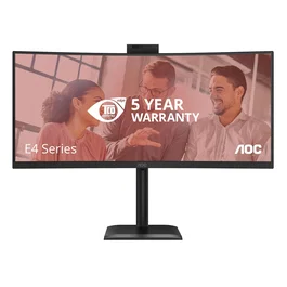 AOC CU34E4CW Monitor Curvo de 34 pulgadas WQHD 120Hz con Webcam y USB-C