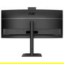 AOC CU34E4CW - Monitor Curvo 34" UWQHD (3440x1440) 1500R, Panel VA, 120Hz, 4ms, HDR10, Altavoces, Cámara Web, USB-C 90W, KVM, HDMI/DP