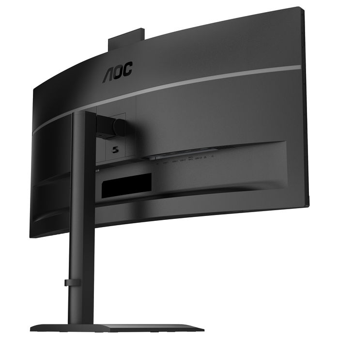 AOC CU34E4CW - Monitor Curvo 34" UWQHD (3440x1440) 1500R, Panel VA, 120Hz, 4ms, HDR10, Altavoces, Cámara Web, USB-C 90W, KVM, HDMI/DP