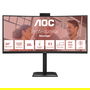 AOC CU34E4CW - Monitor Curvo 34" UWQHD (3440x1440) 1500R, Panel VA, 120Hz, 4ms, HDR10, Altavoces, Cámara Web, USB-C 90W, KVM, HDMI/DP