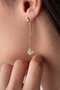 Heliophilia Silver NRZ1000285 Pendientes de Plata de Ley con Recubrimiento de Oro, Color Dorado, 5cm Longitud