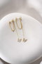 Heliophilia Silver NRZ1000285 Pendientes de Plata de Ley con Recubrimiento de Oro, Color Dorado, 5cm Longitud