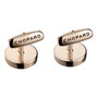 Chopard Gemelos Classic redondos en oro rosa con cristal verde