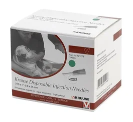 Kruuse Aguja Desechable 0,8x25mm 21G Verde 100ud