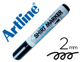 Artline EKT-2 Rotulador para Camisetas Negro Punta Redonda 2 mm