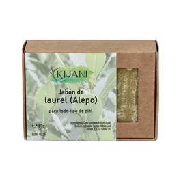 KIJANI Jabón de Laurel (Alepo) 80gr - Ideal Piel Sensible Atópica, Hidratante, Ecológico Artesanía BIOINSPECTA