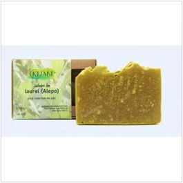 KIJANI Jabón de Laurel (Alepo) 80gr - Ideal Piel Sensible Atópica, Hidratante, Ecológico Artesanía BIOINSPECTA