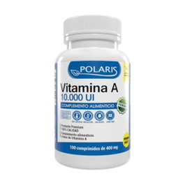 Polaris Vitamina A 10.000 UI 100 Comprimidos Complemento Alimenticio para Visión y Cabello