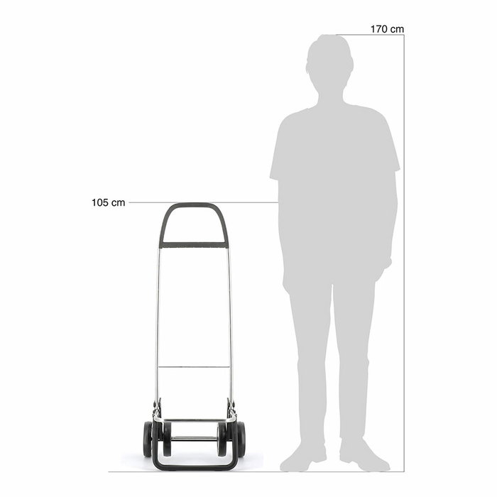 Rolser Carro de la Compra Jean LN 4 Ruedas Azul 43 L