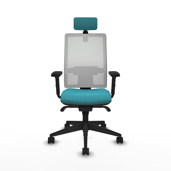 PIQUERAS Y CRESPO Silla de oficina Horna con mecanismo Sincro, Turquesa y Blanco PIQUERAS Y CRESPO Silla de oficina Horna con mecanismo Sincro, Turquesa y Blanco
