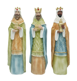DKD Home Decor Figura Resina Reyes de Oriente Surtido de 3 Unidades