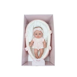 Muñecas Arias - Muñeca Elegance de vinilo Dudi rosa 26 cm con capazo