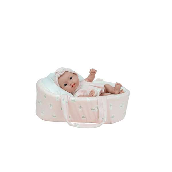 Muñecas Arias - Muñeca Elegance de vinilo Dudi rosa 26 cm con capazo