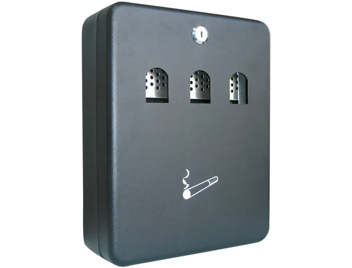 Q-connect Cenicero Buzon Metálico 240x90x300 mm con Cerradura y Llaves