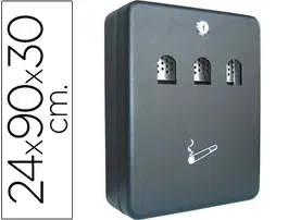 Q-connect Cenicero Buzon Metálico 240x90x300 mm con Cerradura y Llaves