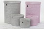 DKD Home Decor Set de 5 Cestos de Almacenaje Rosa y Gris