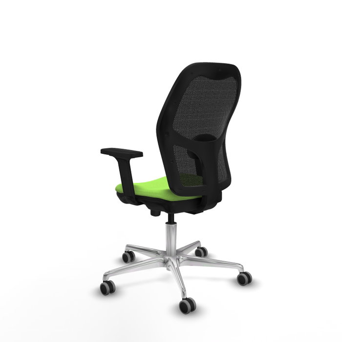 PIQUERAS Y CRESPO Silla de oficina Jorquera con mecanismo Sincro/Traslack color Pistacho y Negro