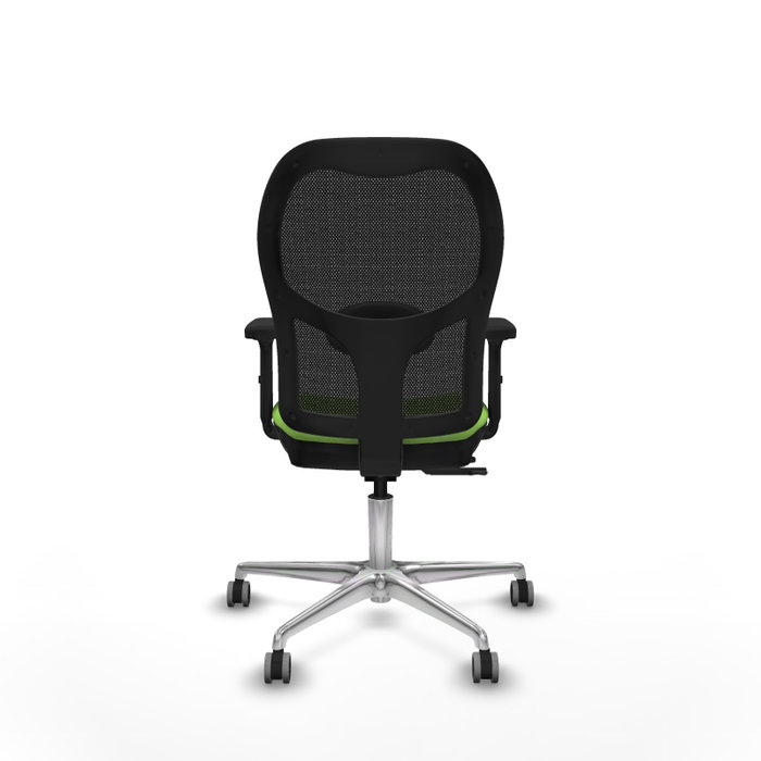 PIQUERAS Y CRESPO Silla de oficina Jorquera con mecanismo Sincro/Traslack color Pistacho y Negro