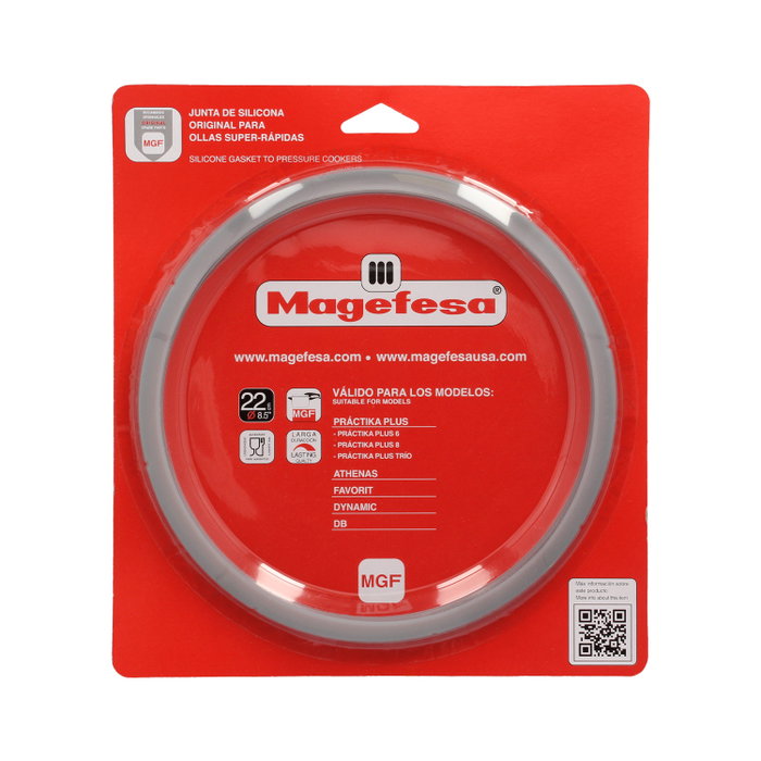 MAGEFESA Junta de Silicona de 22 cm para Ollas Practika Plus 5, Athenas 5, Favorit 5, Dynamic 5 y DB5