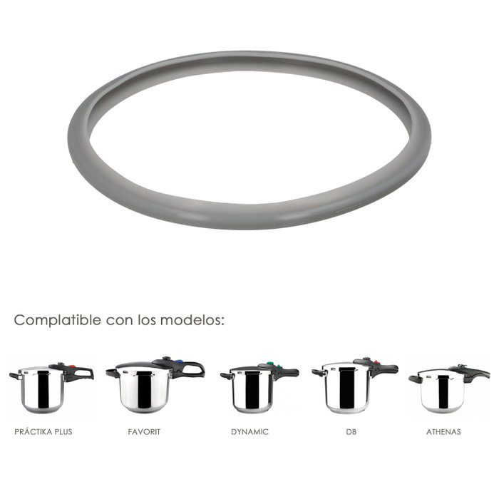 MAGEFESA Junta de Silicona de 22 cm para Ollas Practika Plus 5, Athenas 5, Favorit 5, Dynamic 5 y DB5