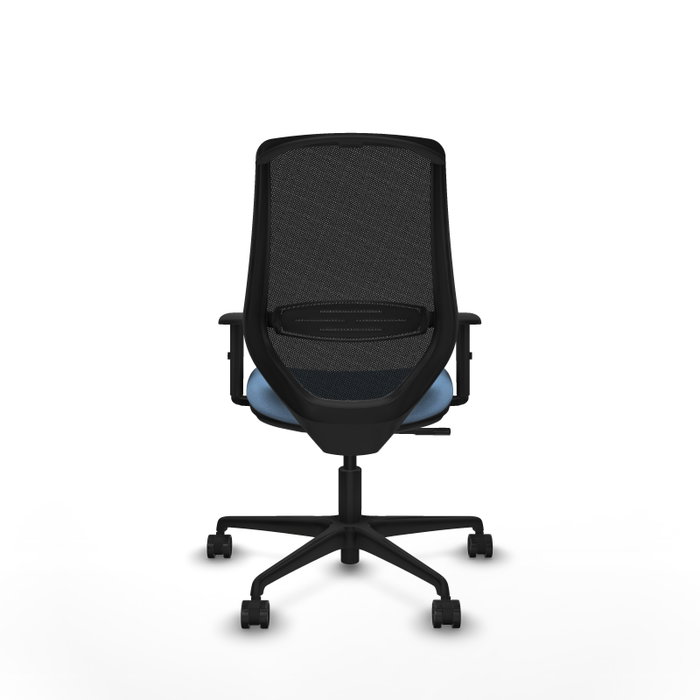 PIQUERAS Y CRESPO Silla de oficina Mardos con mecanismo Sincro, Azul cielo y Negro