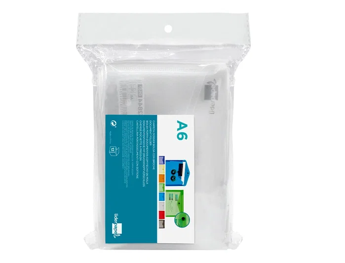 Liderpapel Carpeta dossier con broche DIN A6 transparente Liderpapel Carpeta dossier con broche DIN A6 transparente