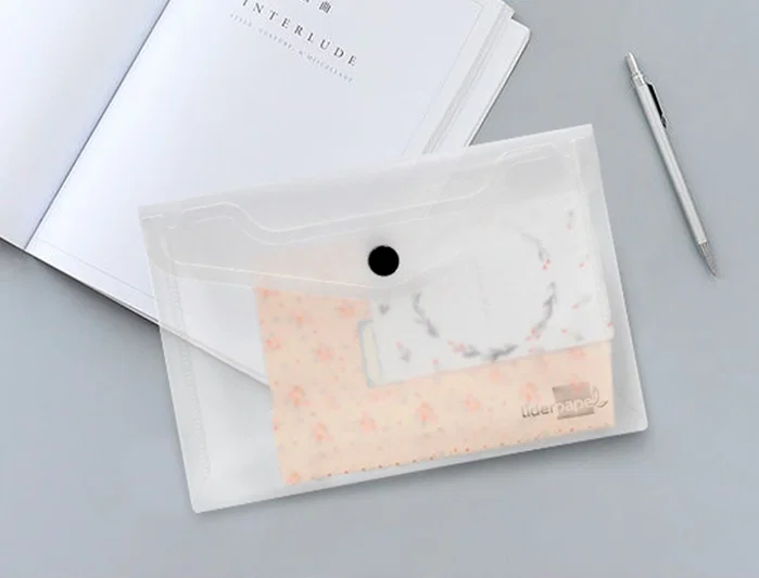 Liderpapel Carpeta dossier con broche DIN A6 transparente Liderpapel Carpeta dossier con broche DIN A6 transparente