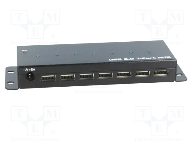 LOGILINK Hub USB Industrial con 7 Puertos USB A y USB B
