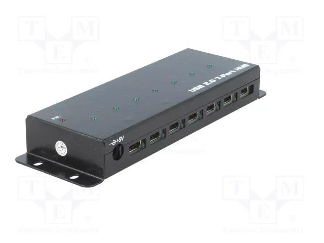 LOGILINK Hub USB Industrial con 7 Puertos USB A y USB B