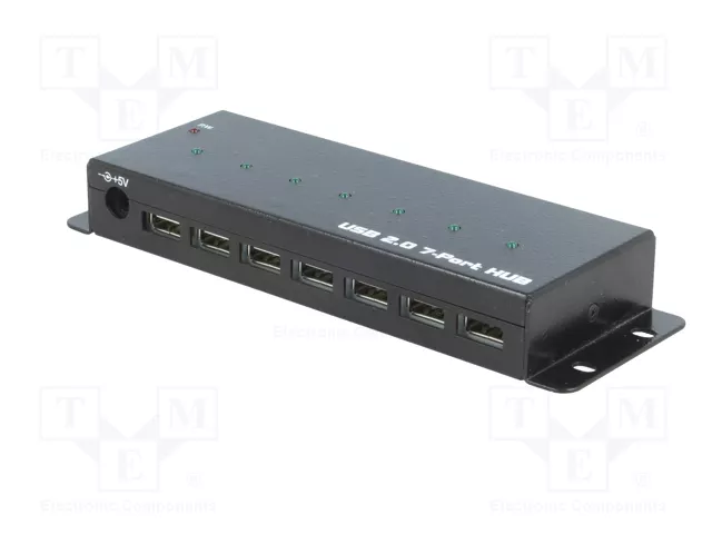 LOGILINK Hub USB Industrial con 7 Puertos USB A y USB B