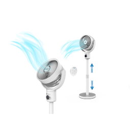 INCA IAF-01B Ventilador con aspas con batería, motor BLDC y 5 velocidades, blanco