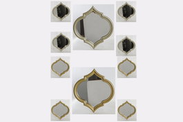 DKD Home Decor Set de 5 Espejos Decorativos 50x3x55 cm Surtido