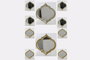 DKD Home Decor Set de 5 Espejos Decorativos 50x3x55 cm Surtido