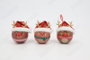 DKD Home Decor Bola Decoración Navidad Fantasía Papá Noel Led Pvc Marrón Rojo 8 x 16 x 11 cm (6 Unidades)