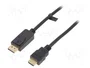 LOGILINK Cable Adaptador DisplayPort 1.2 a HDMI 1.4 1m Negro
