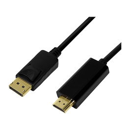 Logilink Cable DisplayPort 1.2 a HDMI 1.4 CV0126, 1m, Negro