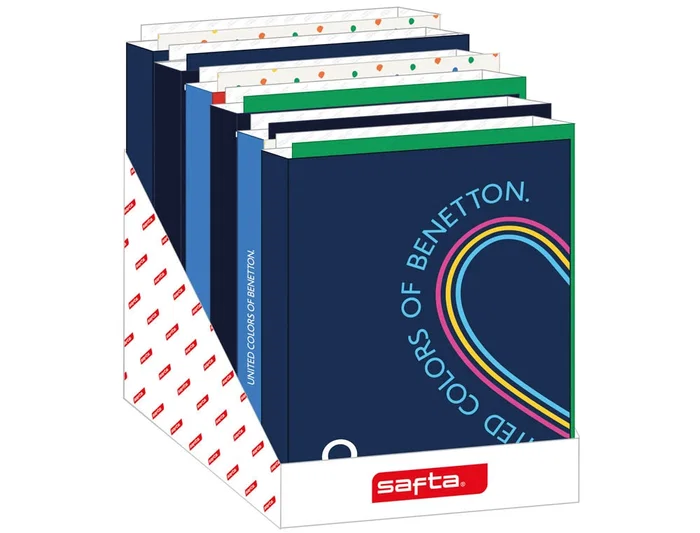 Safta Carpeta Folio 4 Anillas Mixtas Carton Forrado Expositor 12 Unidades Surtidas Safta Carpeta Folio 4 Anillas Mixtas Carton Forrado Expositor 12 Unidades Surtidas