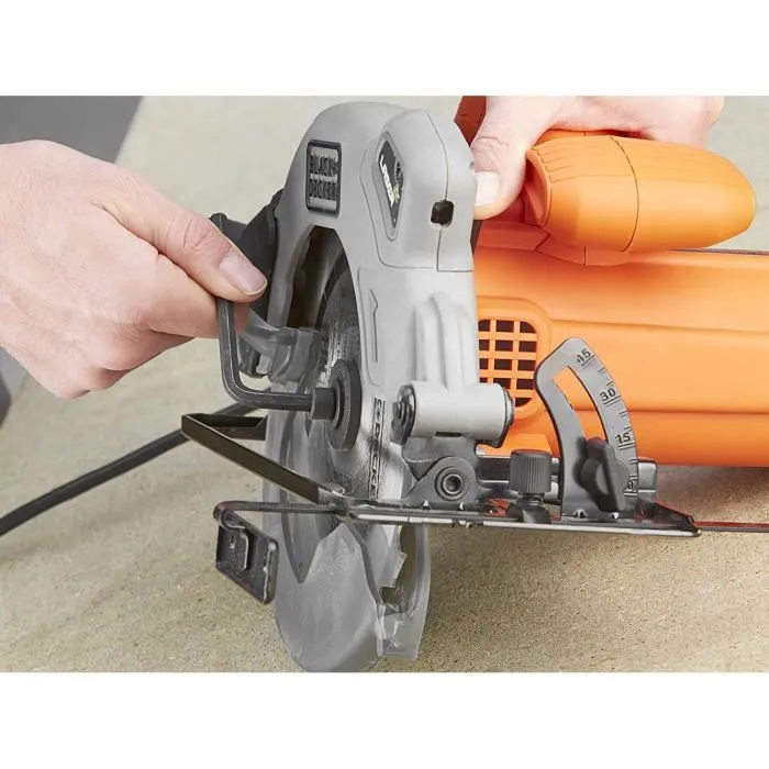 Black & Decker Sierra Circular CS1250LK 1250W 66mm con Láser, Guía Paralela y Estuche de Transporte