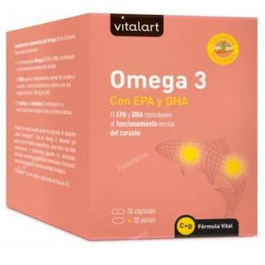 Vitalart Omega 3 Epa+Dha 30 Cápsulas + 30 Perlas | Ayuda al Corazón y Protección Celular