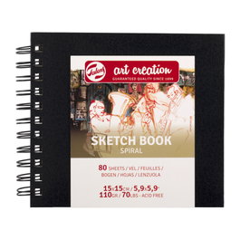 Talens Art Creation Cuaderno de Bocetos Espiral 15 x 15 cm 110 g