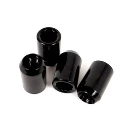 Omp Juego de 4 Tuercas Estrella M12x1.25 Cónico Largo 36mm Llave 17-19 Negro DIN 10.9 OMPS09731201